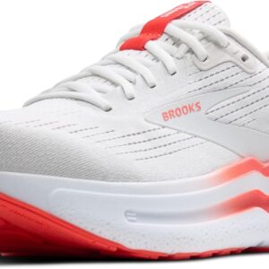 Brooks Women’s Ghost Max 2 Neutral Running & Walking Shoe - White/Hot Coral - 10 Medium