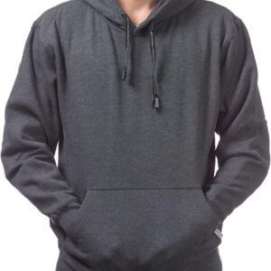 Pro Club Men's Heavyweight Pullover Hoodie (13oz), Charcoal, Large
