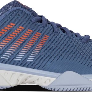 K-Swiss Men's Hypercourt Express 2 HB Tennis Shoe, Infinity/Artic Ice/Scarlet Ibis, 14 M