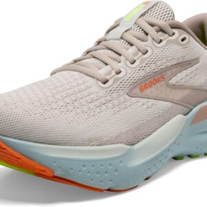 Brooks Women’s Glycerin GTS 21 Supportive Running Shoe - Coconut/Aqua/Autumn Sunset - 7 Medium