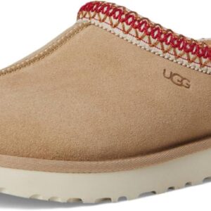 UGG Women's Tasman II Slipper, Sand/Dark Cherry, 10