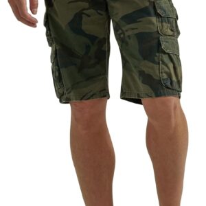 Wrangler Authentics Men's Premium Twill Cargo Short (Bennard), Forest Green Camo, 30