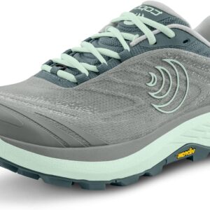 Topo Athletic Women's Pursuit 2 - Lightweight 0MM Drop Laced Running Shoes, Athletic Shoes for Trail Running Grey/Mint
