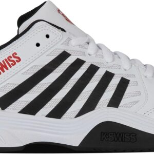 K-Swiss Men's Court Express 2 Tennis Shoe, White/Black/Mars Red, 11 M