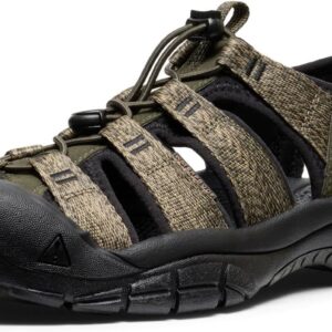 KEEN Men's Newport H2 Closed Toe Water Sandals, Forest Night/Black, 12