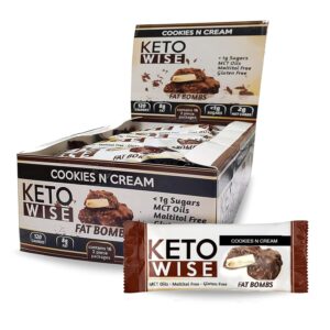 Keto Wise Fat Bombs - Cookies N Cream 16 Count (Pack of 1)