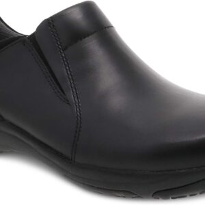 Dansko Women's Neci Black Leather Slip-Resistant Work Shoe 7.5-8 M US