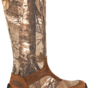 ROCKY Retraction Waterproof Side-Zip Snake Boot, Realtree Xtra, Size 10.5(W)