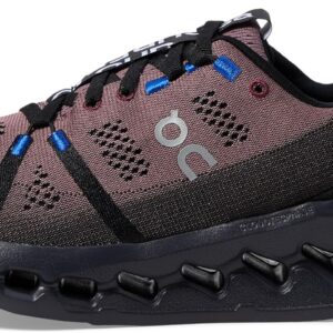 On Women's Cloudsurfer Sneaker, Black/Cobalt, 8