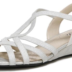 LifeStride Women's Yaya Sandal, Soft Silver, 7.5 Narrow