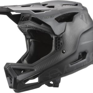 7iDP Project 23 Carbon Full Face Mountain Biking Helmet, Black & Raw Carbon (Large)