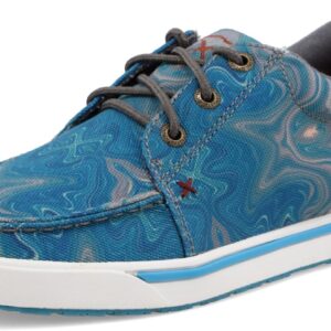 Twisted X Women's Kicks, Moc Toe, Teal Blue Multi, 10 M