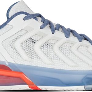 K-Swiss Men's Ultrashot 4 Tennis Shoe, Lucent White/Infinity/Scarlet Ibis, 14 M