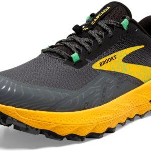 Brooks Men’s Cascadia 17 Trail Running Shoe - Lemon Chrome/Sedona Sage - 8.5 Medium