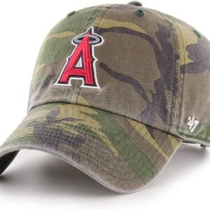 47 MLB Unisex-Adult Camo Clean Up Adjustable Hat Cap One Size (US, Alpha, One Size, Los Angeles Angels)