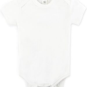 Colored Organics - Organic Cotton Baby Bodysuit - Short Sleeve Infant One Piece - White - 3-6M