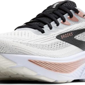 Brooks Women’s Ghost 17 Neutral Running Shoe - White/Black/Rose Gold - 11.5 Wide