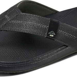 REEF Mens Sandals, Cushion Phantom 2.0, Black, 10