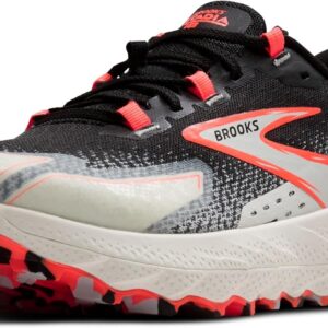 Brooks Women’s Cascadia 18 Mountain Trail Running Shoe - Black/Blue Wash/Flame - 11 Medium