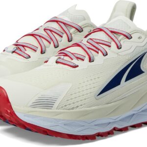 ALTRA Women's Olympus 5 Trail Running Shoe, White/Light Blue, 7.5