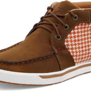 Twisted X Women's Kicks, Moc Toe, Distressed Saddle & Orange, 7 M