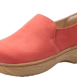 Alegria Women's Origin Orygin Wood Grain Leather Slip On Clog Tulip 7-7.5 M US