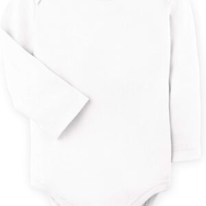 Colored Organics - Organic Cotton Baby Bodysuit - Long Sleeve Infant One Piece - White - 12-18M