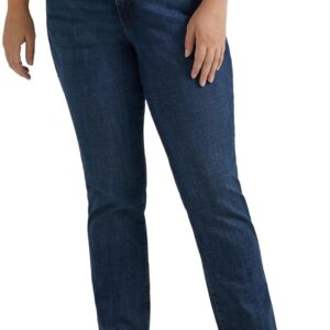 Lee Women's Plus Size Ultra Lux Comfort with Flex Motion Straight Leg Jean Royal Chakra 16W Medium