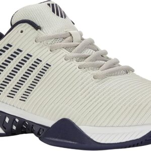 K-Swiss Men's Hypercourt Express 2 Tennis Shoe, Vaporous Gray/White/Peacoat, 11 W