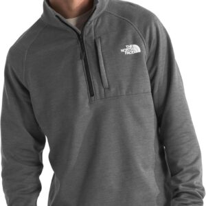 The North Face Men's Canyonlands ½ Zip Pullover Sweatshirt - PFAS Free, TNF Medium Grey Heather-NPF, Small