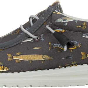 HEYDUDE Wally Fish Lure Black Size 14, Men’s Shoes, Slip-on Loafers, Comfortable & Light-Weight