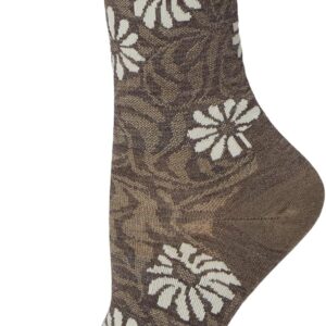 Smartwool Women's Everyday Floral Crew Socks - TAUPE - S