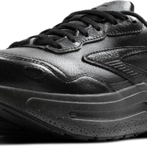 Brooks Men’s Ghost Max Suede/Leather Neutral Running & Walking Shoe - Black/Black - 12 Wide