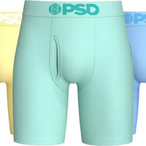 PSD Men's Boxer Briefs - Pastel Modal 3 Pack, 7 Inch Inseam, Stretchy Moisture-Wicking Boxer Briefs for Men Pack, Medium