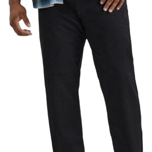 Lee Men's Big & Tall Extreme Motion Relaxed Straight Jean Black 44W x 30L