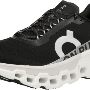 On Women's Cloudmonster 2 Sneaker, Black/Frost, 11
