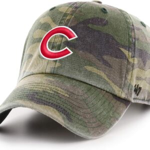 '47 MLB Unisex-Adult Camo Clean Up Adjustable Hat Cap One Size (US, Alpha, One Size, Chicago Cubs)