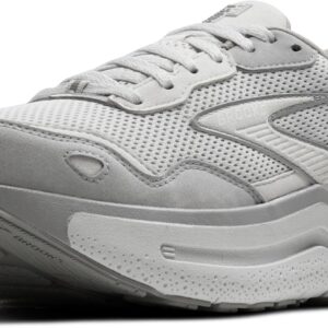 Brooks Women’s Ghost Max Suede/Leather Neutral Running & Walking Shoe - Oyster/Alloy/Antarctica - 10.5 Medium
