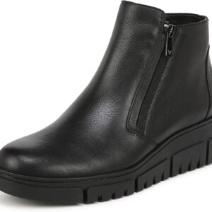 Vionic Women's Uptown Sur Ankle Boot, Black Leather, 11