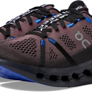 On Women's Cloudsurfer Sneaker, Black/Cobalt, 5