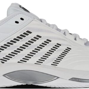 K-Swiss Men's Hypercourt Supreme 2 Tennis Shoe, White/Black, 9.5 M