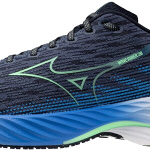 Mizuno Wave Rider 28 Mens Running Shoe, Vintage Indigo-Neo Mint, 11.5