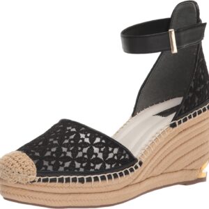 Franco Sarto Womens Marsha Espadrille Sandal Black Lace 9.5 M