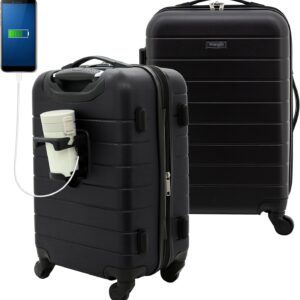 Wrangler 20" Smart Spinner Carry-On Luggage With Usb Charging Port