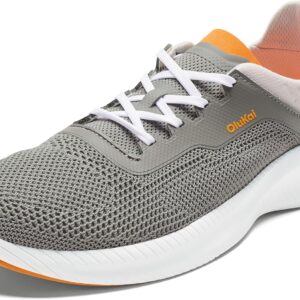 OluKai Island Hopper Men's Sneakers, Travel Ready & Versatile Athletic Shoes, Soft & Breathable Knit Fabric, Drop-in Heel Design, Storm Grey/Storm Grey, 10