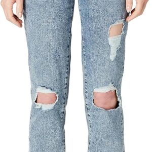 Buffalo David Bitton Women's Hi Rise Straight Jean, Contrast and Torn, 32