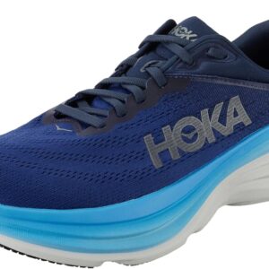 Hoka Men's Bondi 8 Sneaker, Outer Space/All Aboard, 10