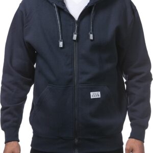 Pro Club Men's Heavyweight Full Zip Fleece Hoodie, Navy, 2X-Large