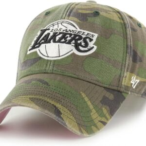 47 Los Angeles Lakers Legend Camo MVP Adjustable Snapback Hat w/Pink Under Visor Limited Edition Cap