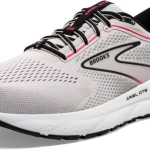 Brooks Women’s Ariel GTS 23 Supportive Running Shoe - Grey/Black/Pink - 13 X-Wide